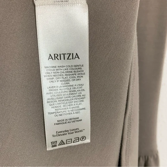 Aritzia Wilfred Sleeveless GoodLux Bloomsbury Mini Dress Brown Sz Small - Picture 6 of 7